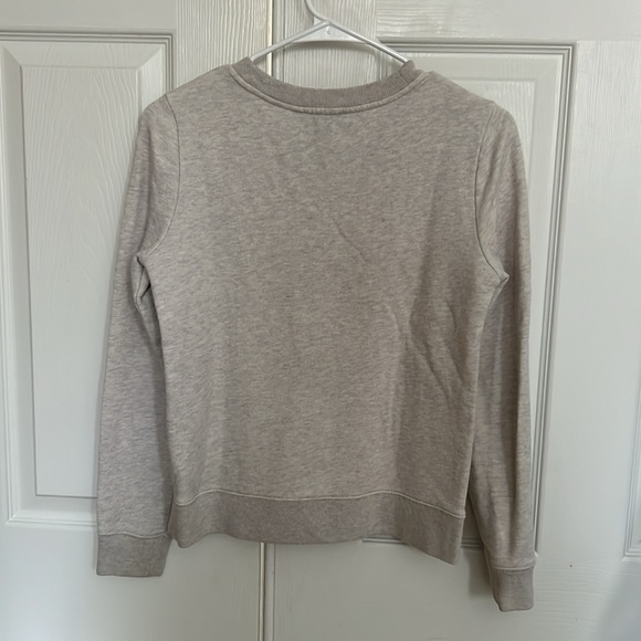 J. Crew Lace Sweatshirt Oatmeal Color. Cotton. - Picture 3 of 9